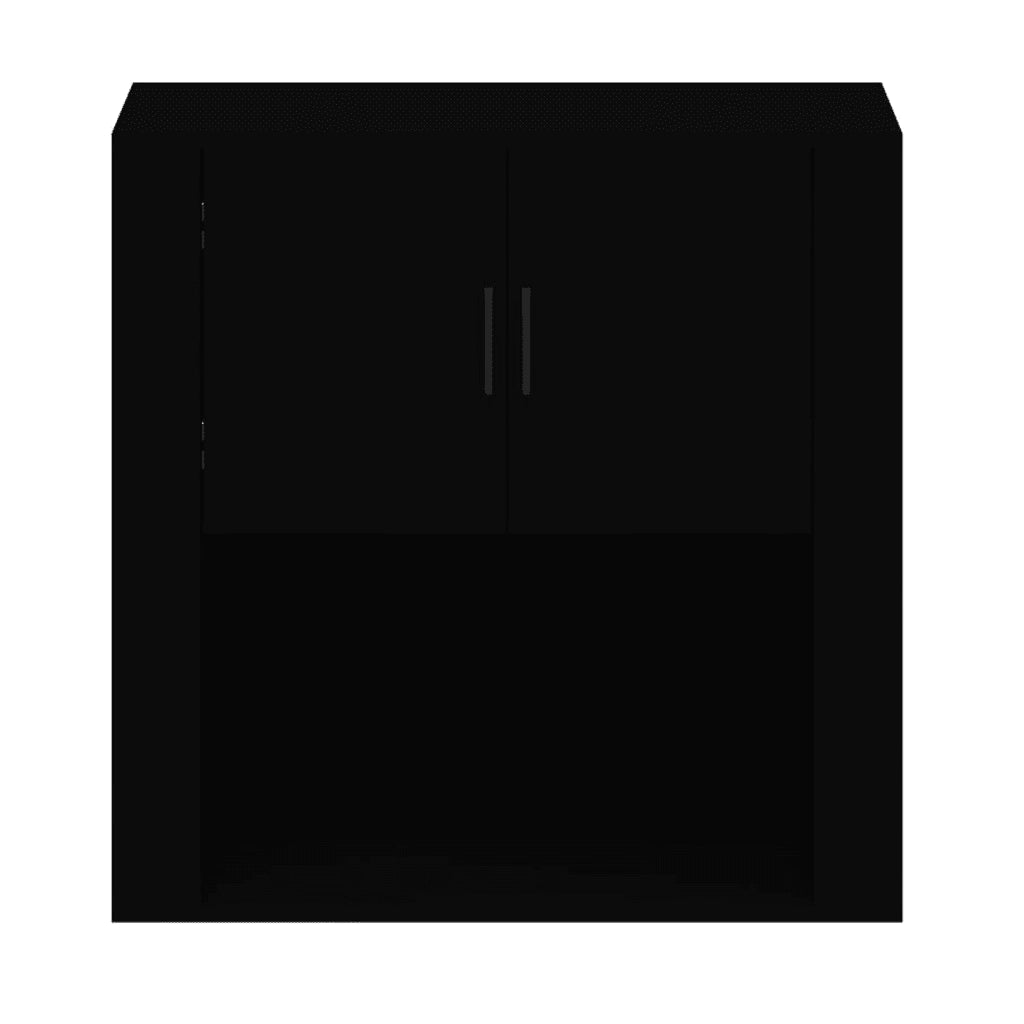 Mobile a Parete Nero 80x33x80 cm in Legno Multistrato cod mxl 17204