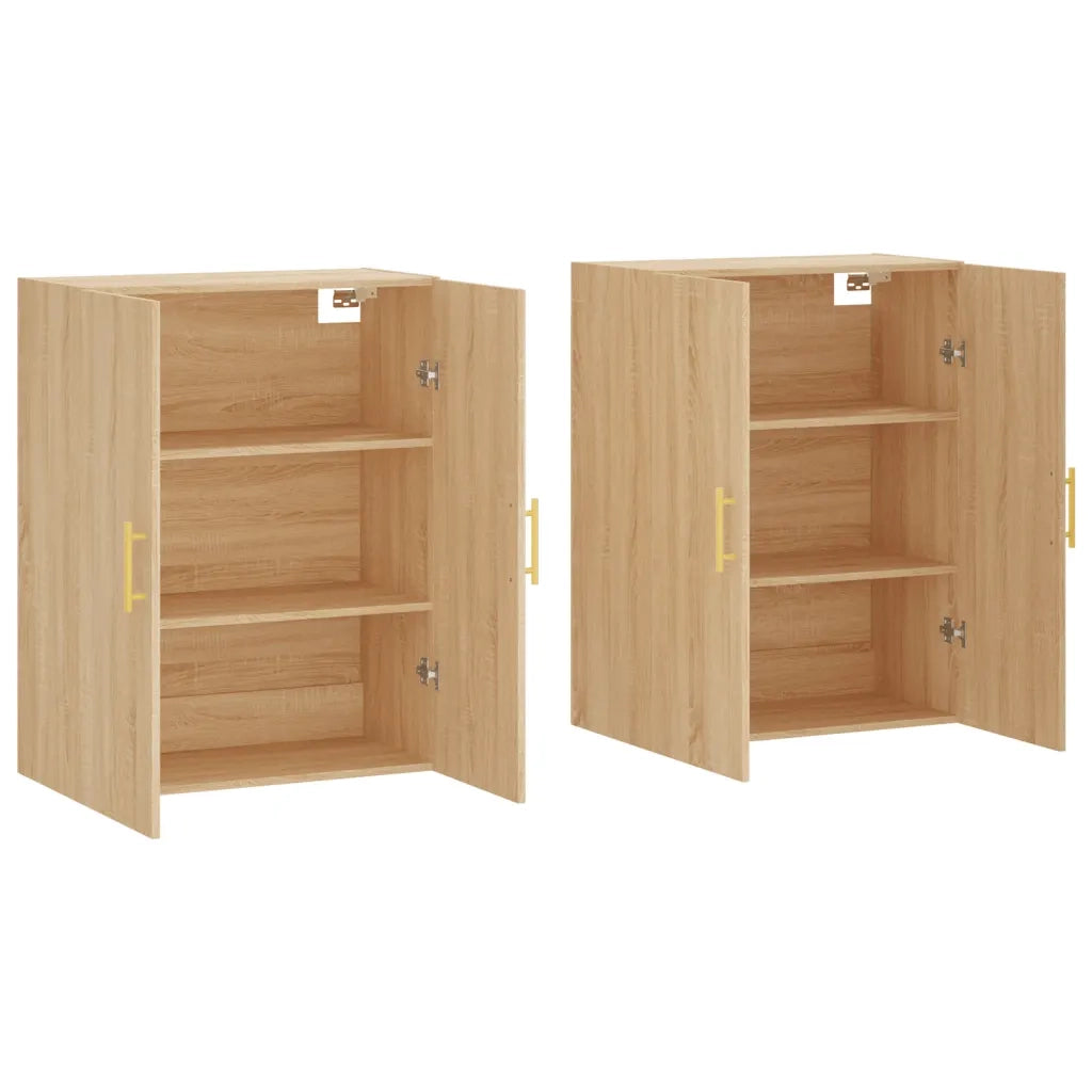 Mobili a Parete 2 pz Rovere Sonoma 69,5x34x90 cm 3195614