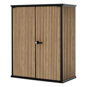 Mobile da Giardino Langdon, Armadio da Esterno Cassetti, 140x74x170h cm Marrone Quercia