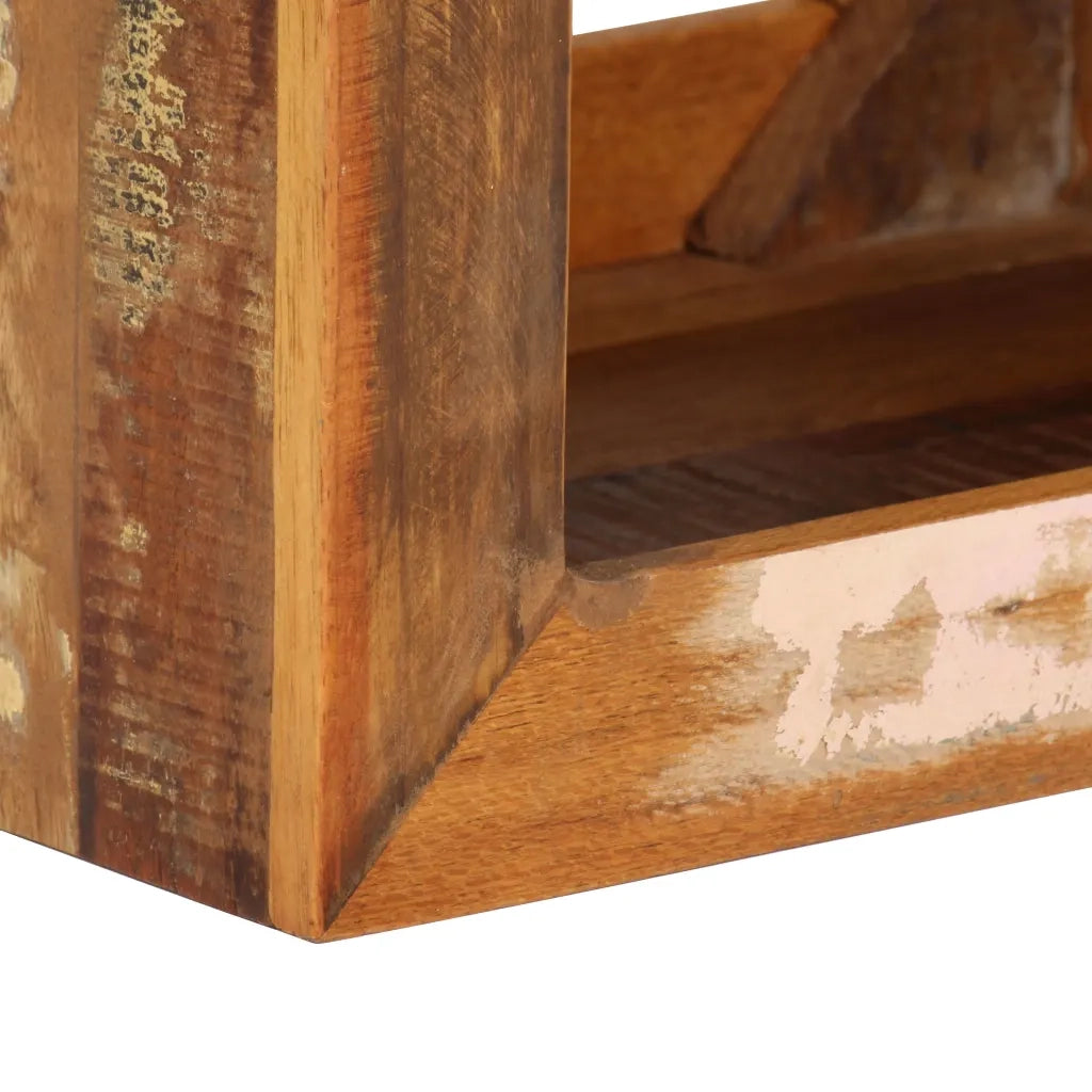 Sgabello in Legno Massello di Recupero 40x30x40 cm 246270