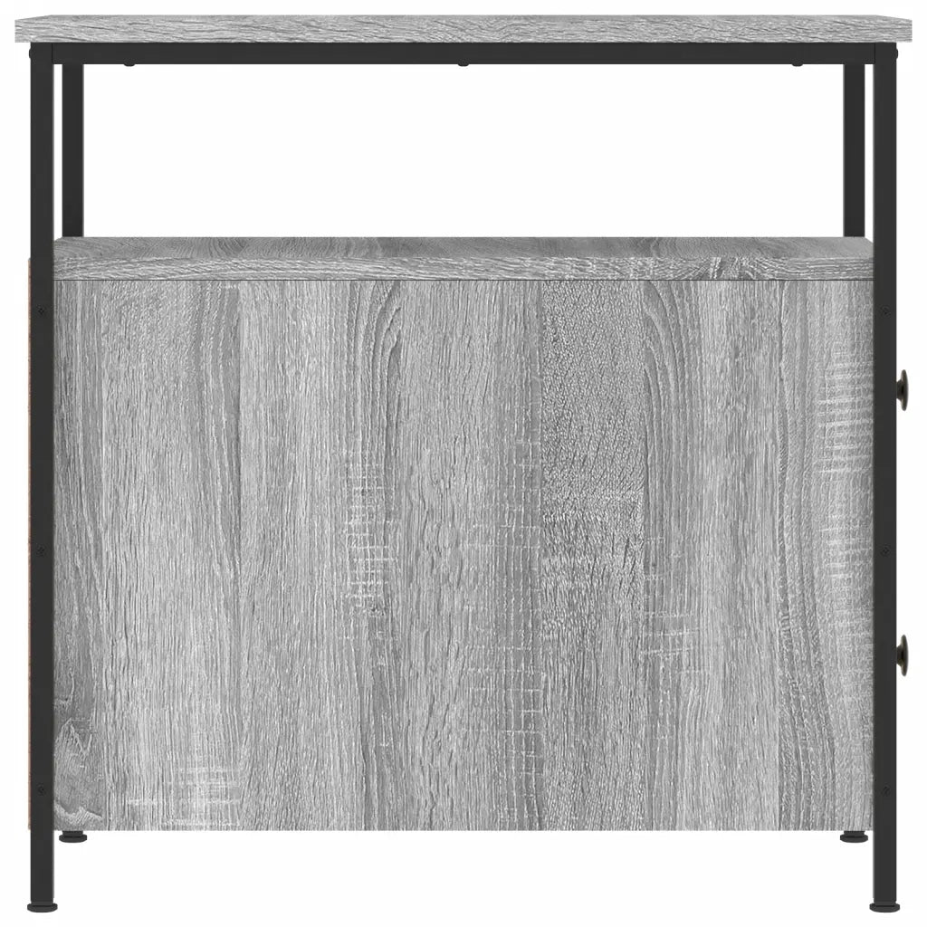 Comodino-Tavolino da notte Grigio Sonoma 30x60x60 cm in Legno Multistrato