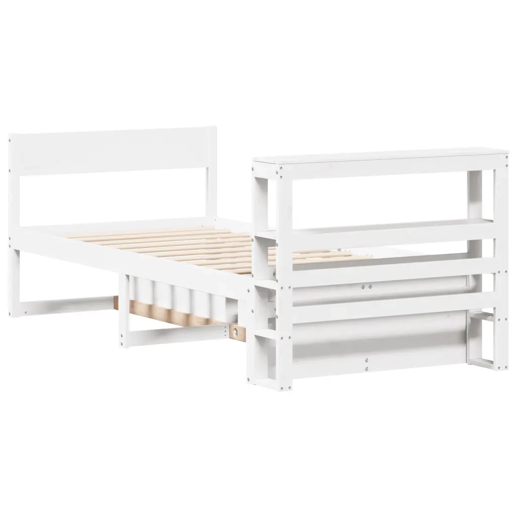 vidaXL Letto senza Materasso Bianco 90x200 cm Legno Massello di Pino