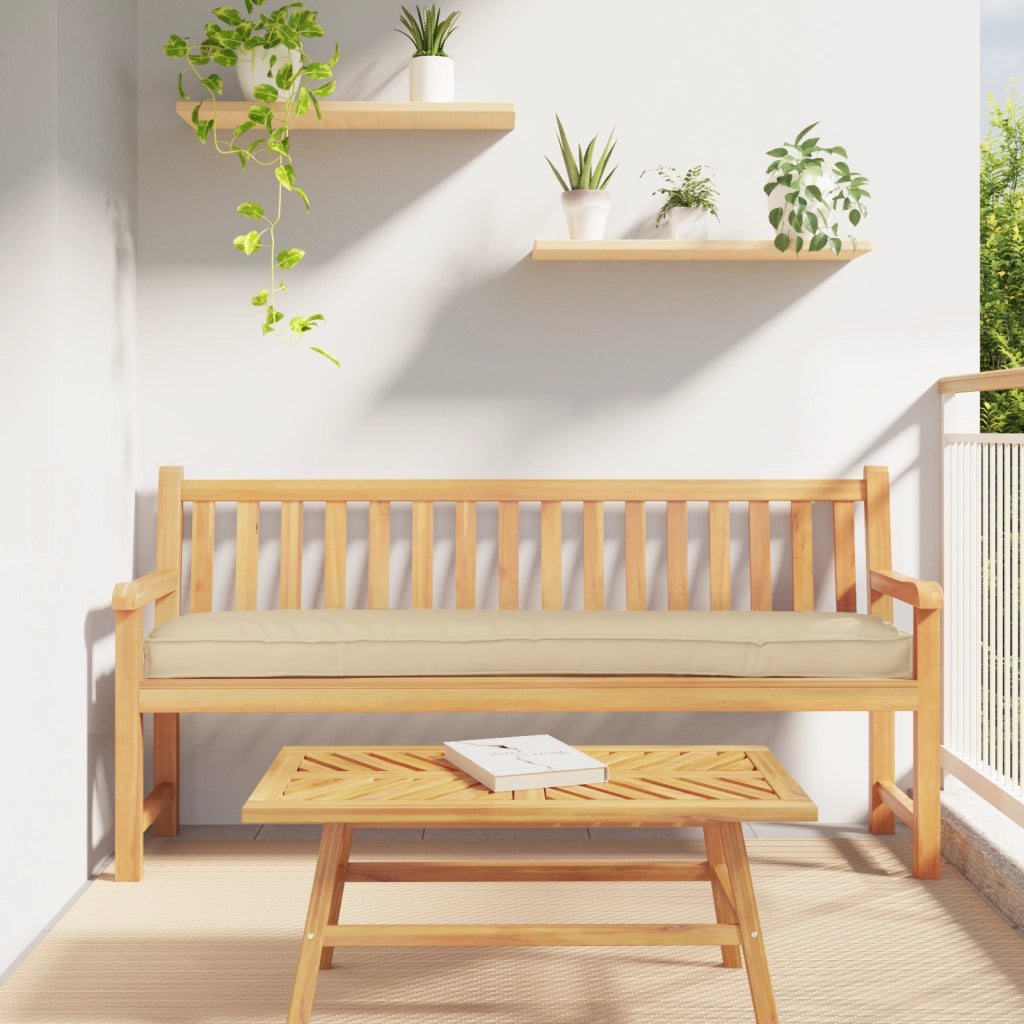 Cuscini per panca 2 pezzi Beige 180x40x8 cm Tessuto Oxford