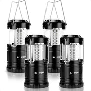 Set di 2 Lampade da Campeggio - 30 LED, Batterie, Piastra Flessibile da 4 pezzi con Pendente da 2 pezzi per Pesca, Avventura, Escursioni