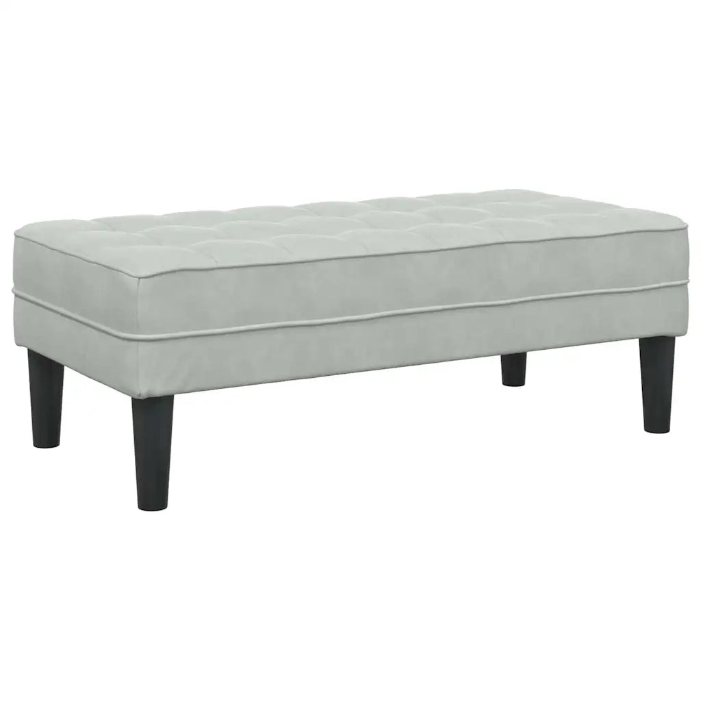 Set di divani con cuscino 2 pcs Grigio chiaro Poliestere 3329264