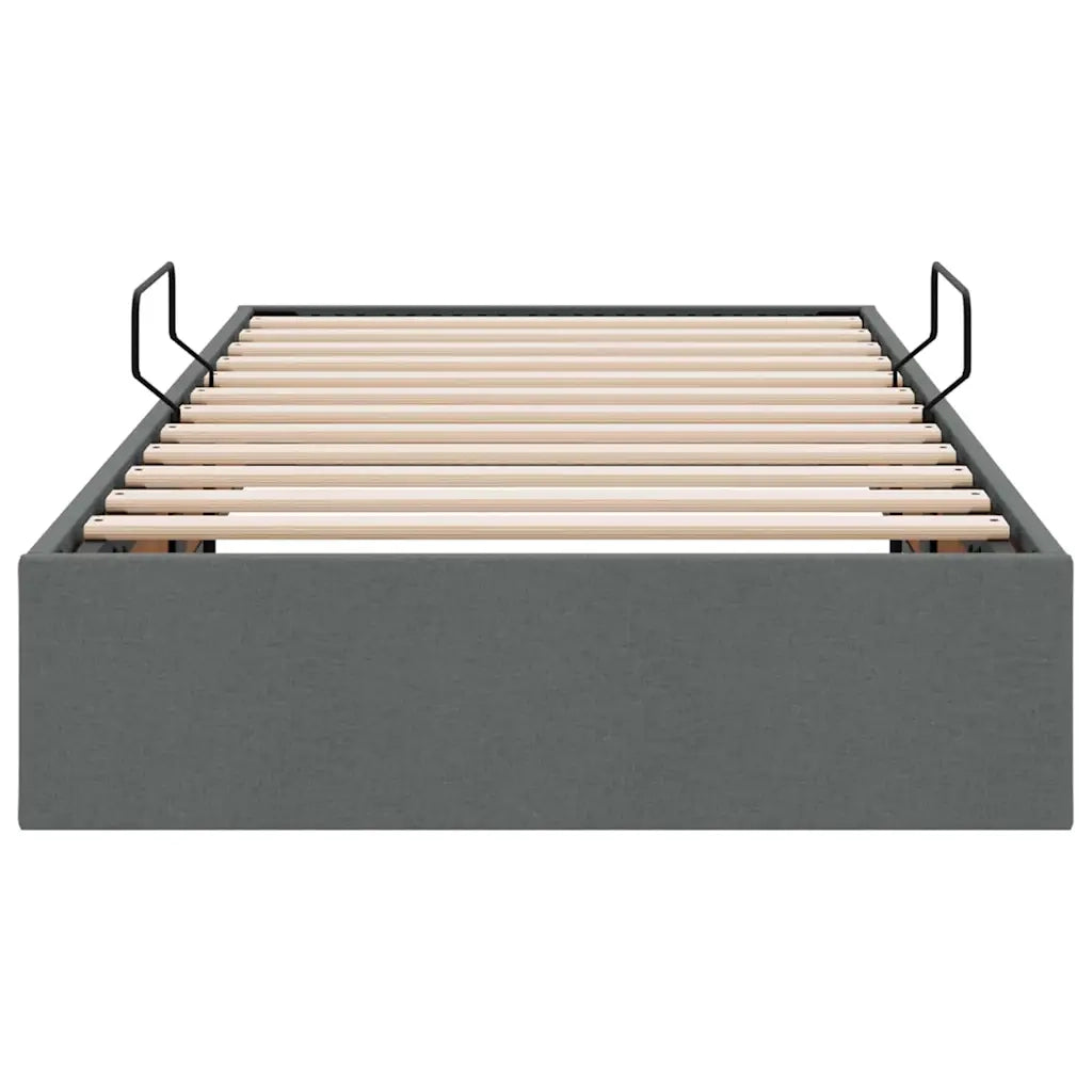 Letto con Contenitore Grigio Scuro 90 x 190 cm Tessuto 3370044