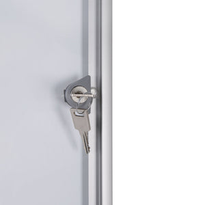 Bacheca con Anta Battente 71,1x96,3x2,6 cm in Alluminio Grigio Chiaro