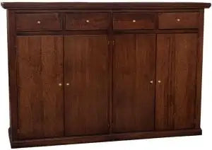 Credenza madia buffet mod Lia in legno arte povera noce scuro