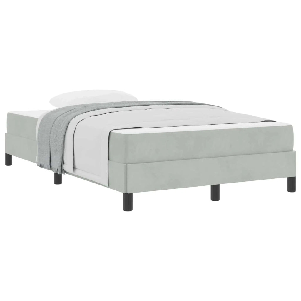 Letto a molle con materasso Grigio chiaro 120 x 200 cm Tessuto 3398683