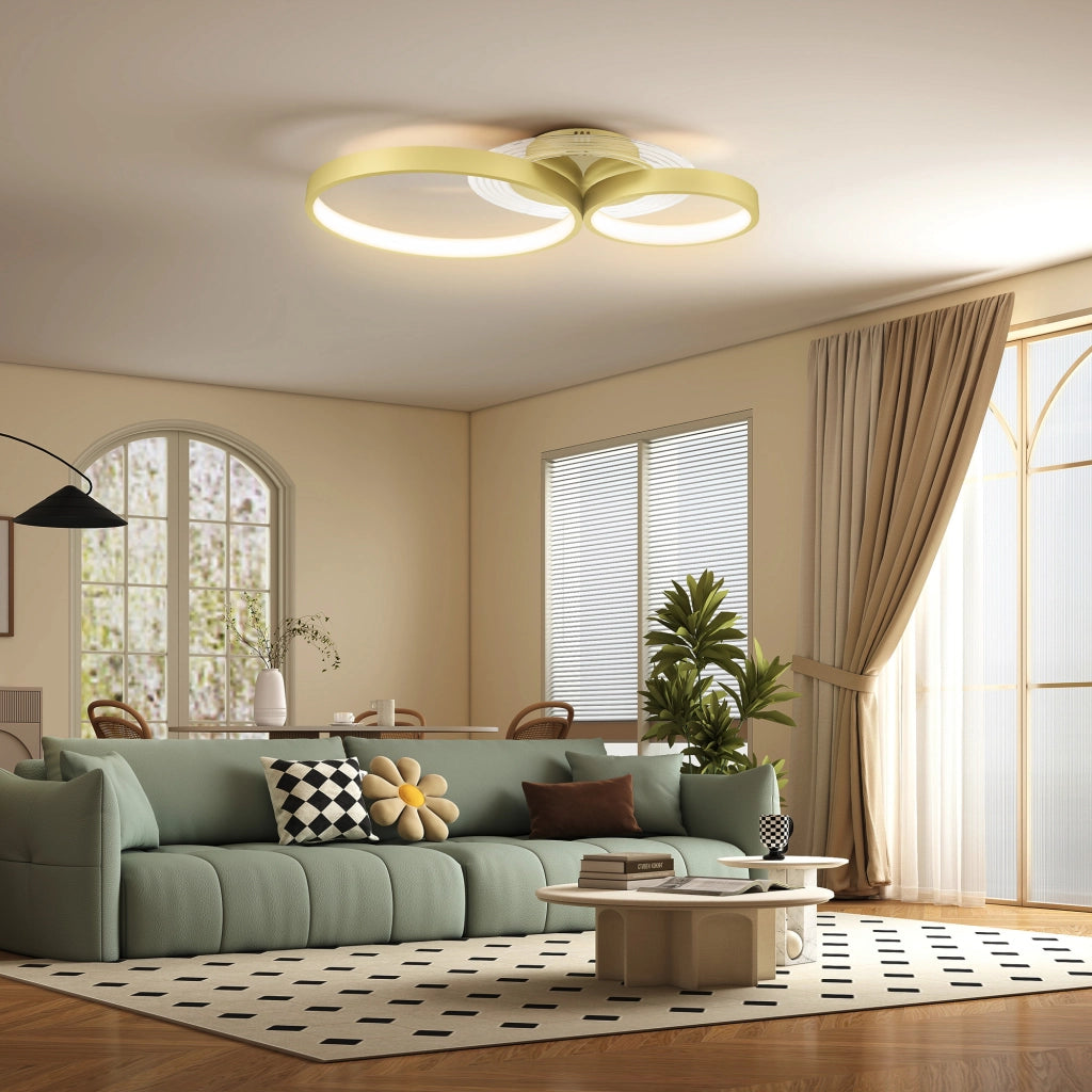 Lampada a Soffitto LED 40W 3000K/4000K/6500K ¨C zephmum ¨C Dorato