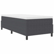 Letto singolo | Letto per adulti | Letto a molle Grigio Scuro e Bianco 100 x 200 cm