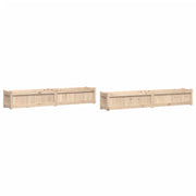 Fioriera aiuola rialzata fioriera aiuola giardino terrazza set da 2 legno di pino massiccio marrone 02_0039048