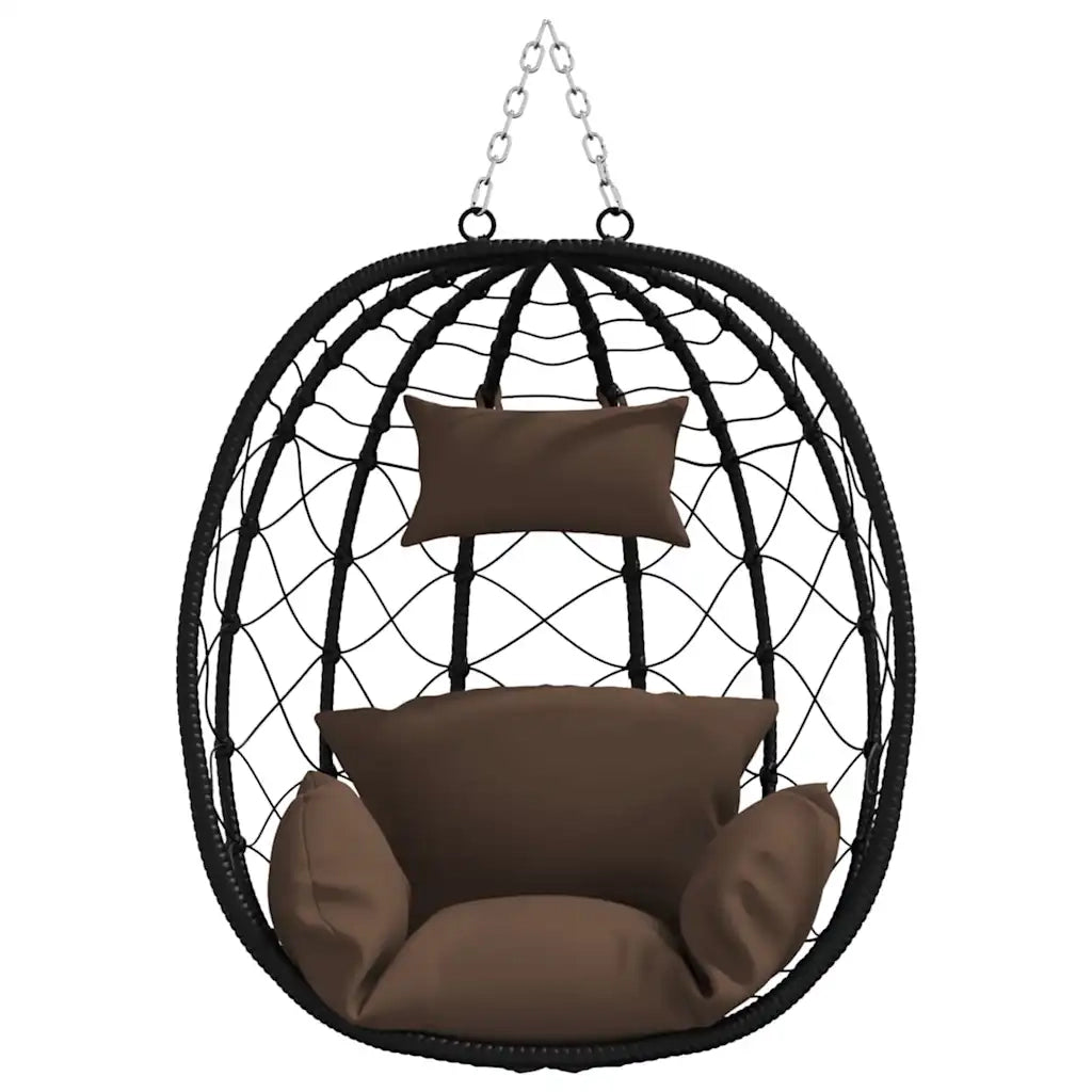 Sedia uovo sospesa Caffè 91,5 x 54,5 x 107 cm polyrattan 42003847