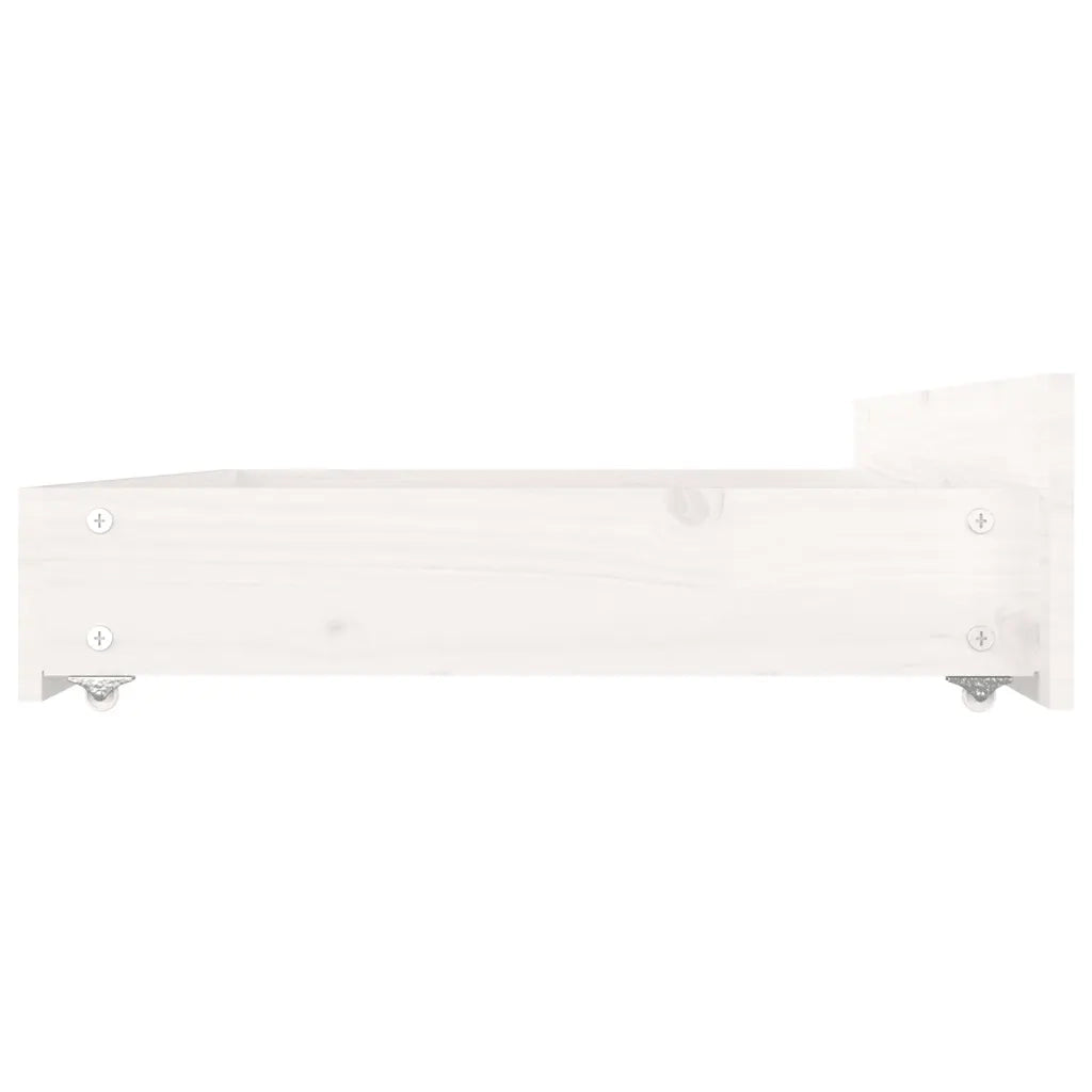Letto matrimoniale | Letto per adulti | Giroletto con Cassetti Bianco 150x200 cm King Size