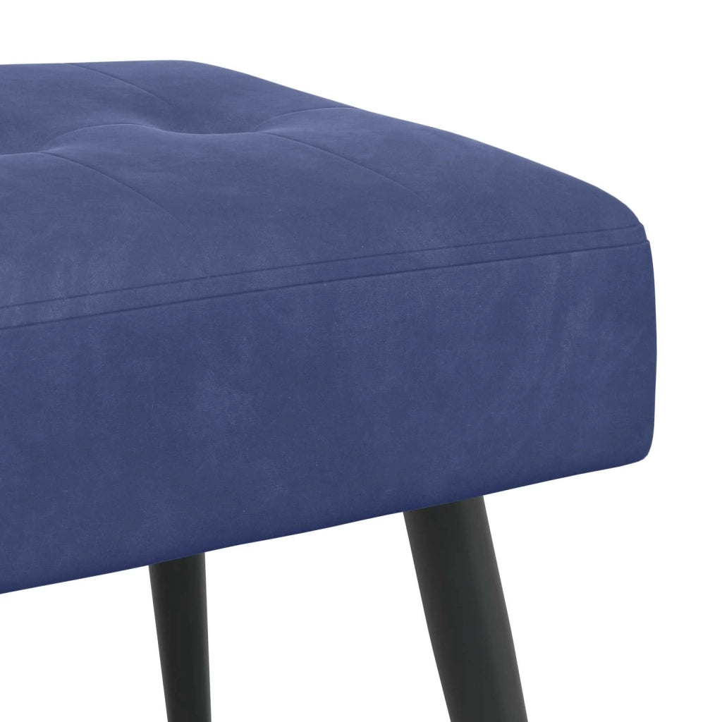 Panchina con bottoni imbottiti Blu Polizia 110 x 40 x 46 cm 42038541