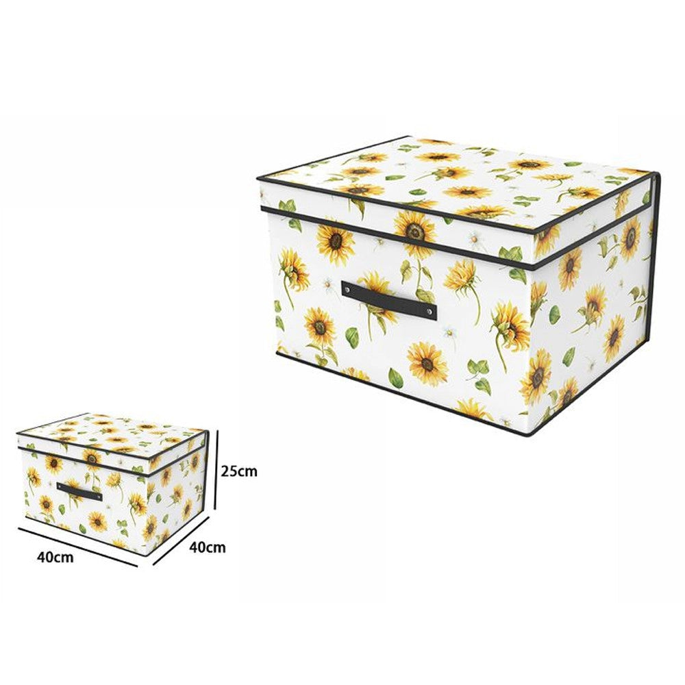 Trade Shop - Box Scatola Salvaspazio Armadio Contenitore Porta Oggetti Organizer 50x40x30 Cm -
