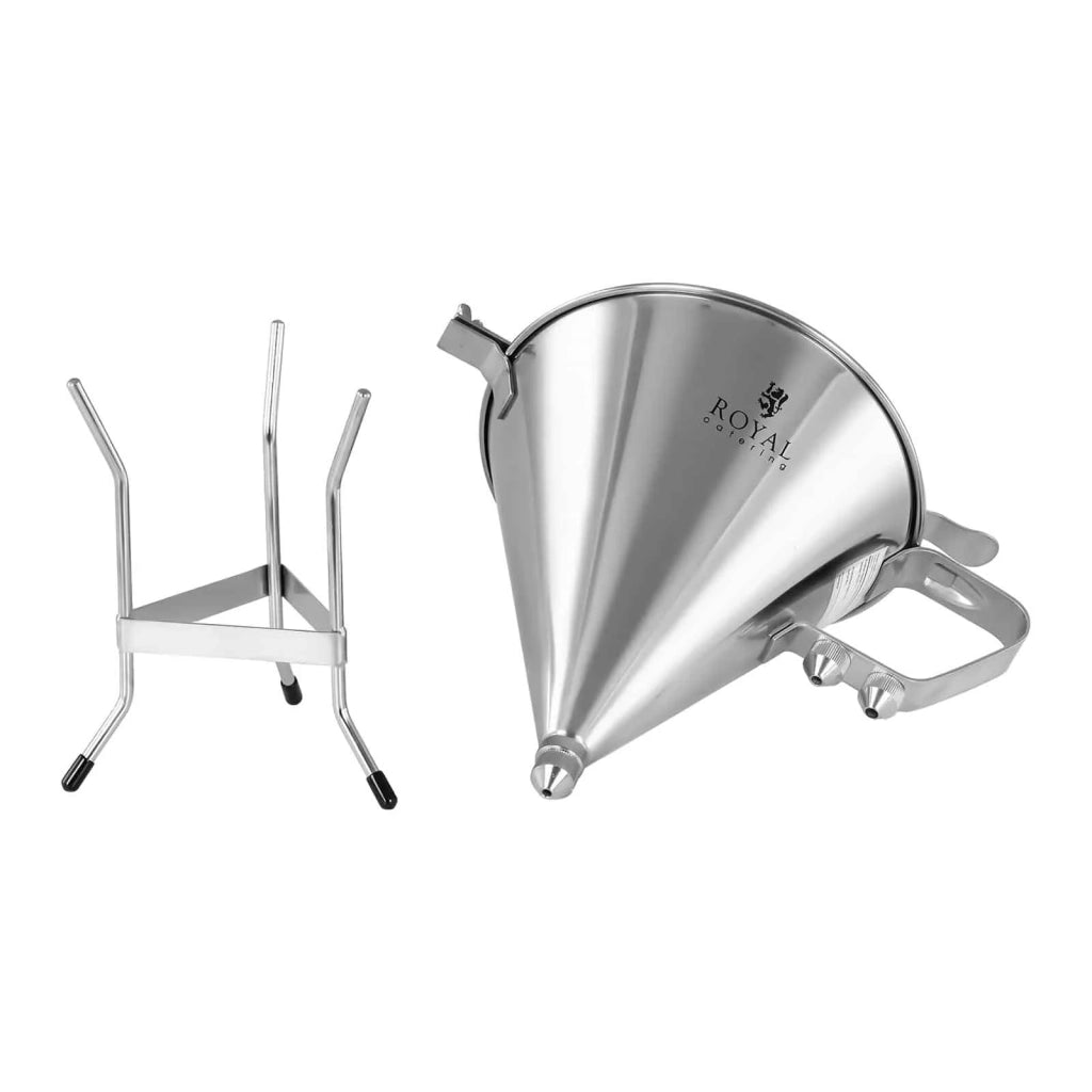 Imbuto a pistone in acciaio inox da 1,8 litri con 3 ugelli modello professionale 14_0004629