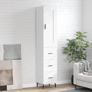 Credenza Bianca 34,5x34x180 cm in Legno Multistrato 3200209