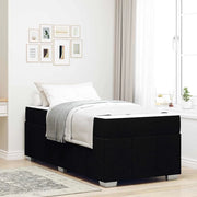Struttura del letto con materasso Nero 90 x 190 cm Tessuto