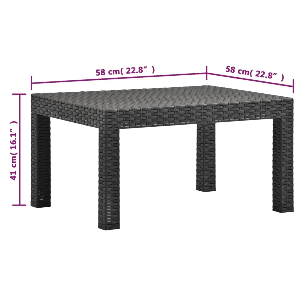 Set di mobili da giardino mobili da esterno set da 2 pezzi con cuscini rattan PP antracite 02_0015900