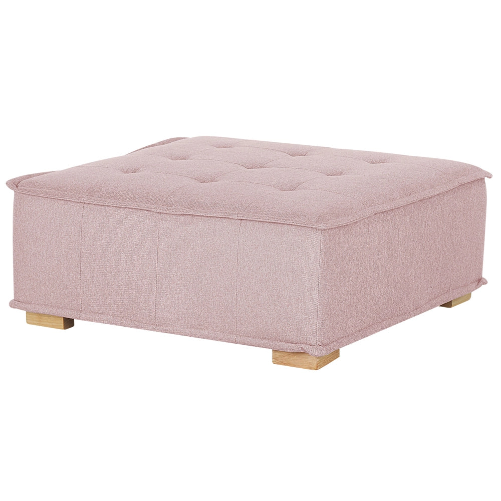 Set Divano Rosa Tessuto Poliestere 300 x 200 cm Imbottito 4 Posti Modulare Scandinavo Moderno