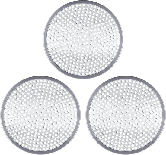 Douche-haarfilter in acciaio inossidabile 3 pezzi - diametro 118 mm - filtri per capelli doccia per bagno - cucina - raccolta capelli per doccia