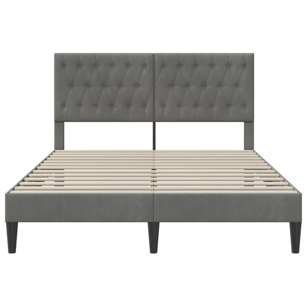 Struttura del letto Grigio Scuro 140 x 200 cm Velluto 42027668