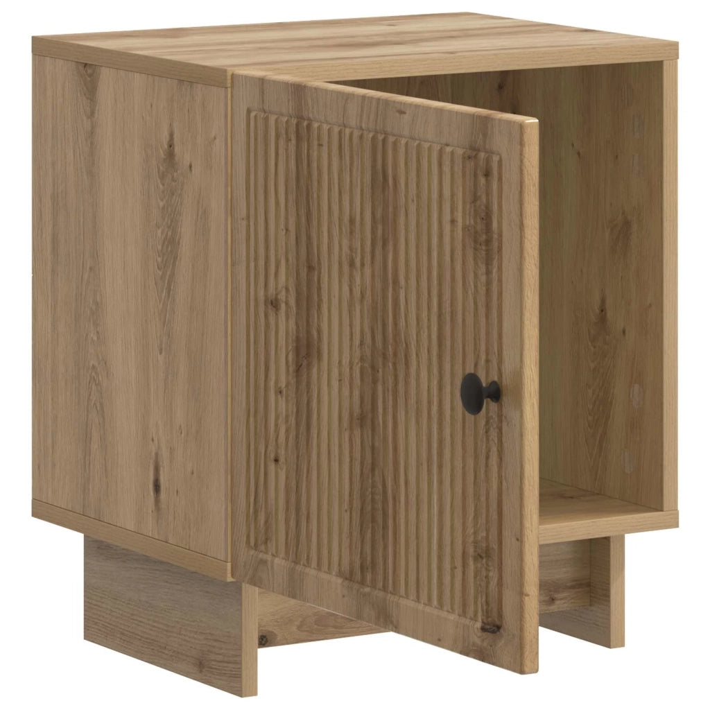 Set di 2 Comodini | Armadio da Notte | Mobiletto da notte Rovere Artigianale 43 x 34,5 x 50 cm