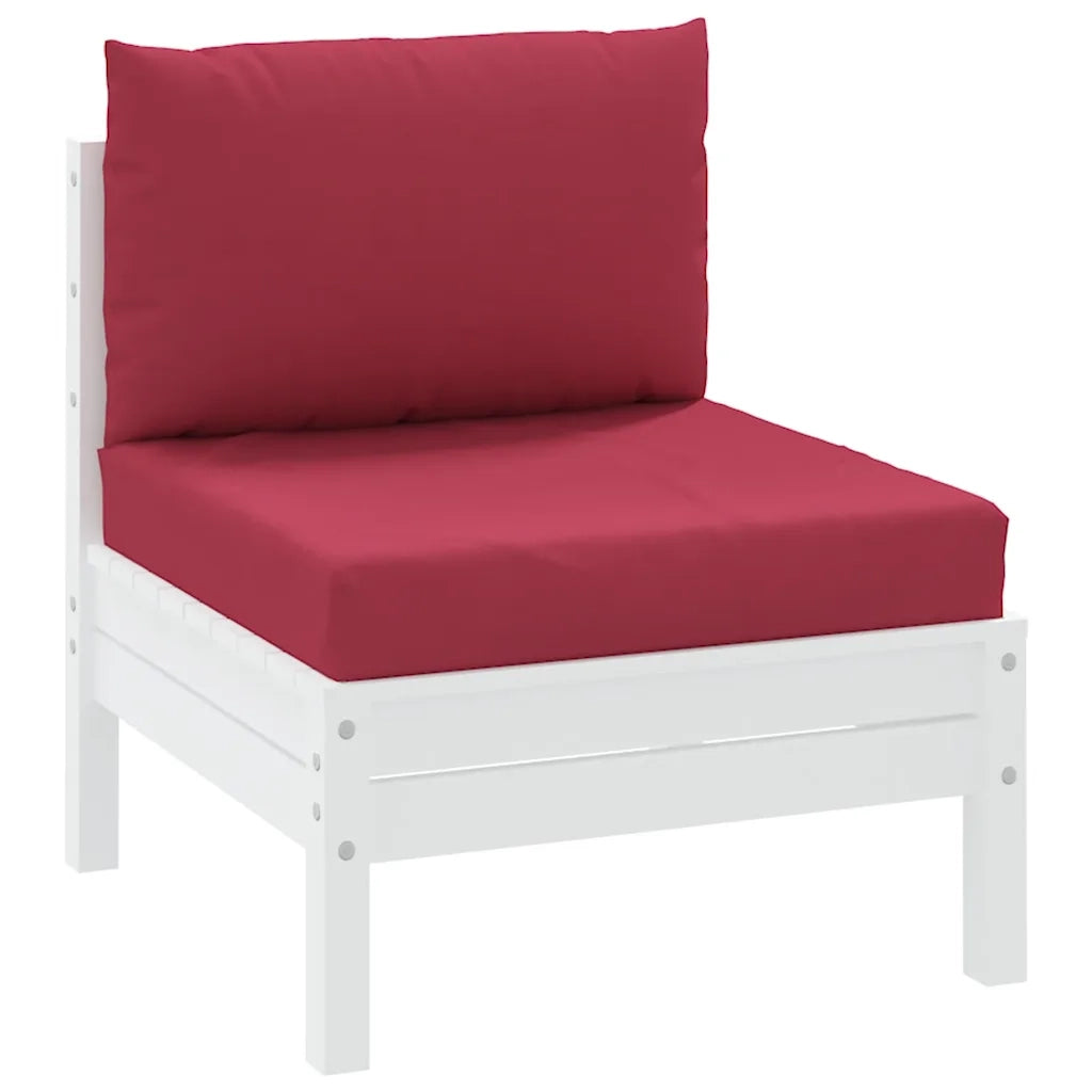 Cuscini per Pallet 2 pz Rosso Vino in Tessuto Oxford 361763