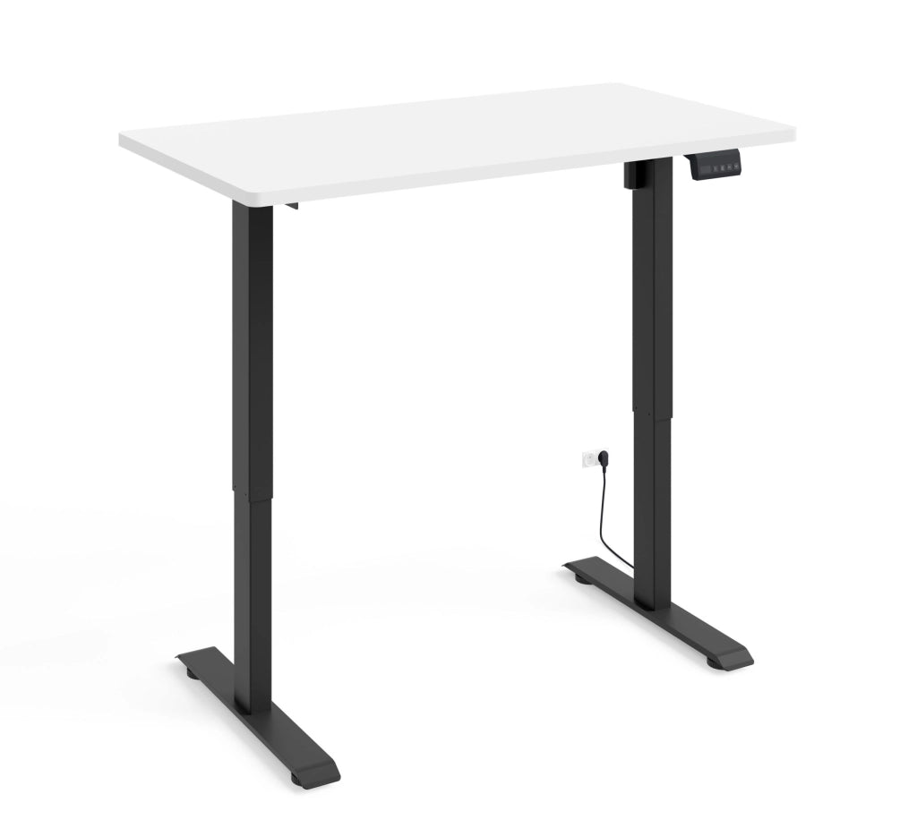 SCRIVANIA BIMOTION DESK 1S NERO OPACO BIANCO OPACO 120x65