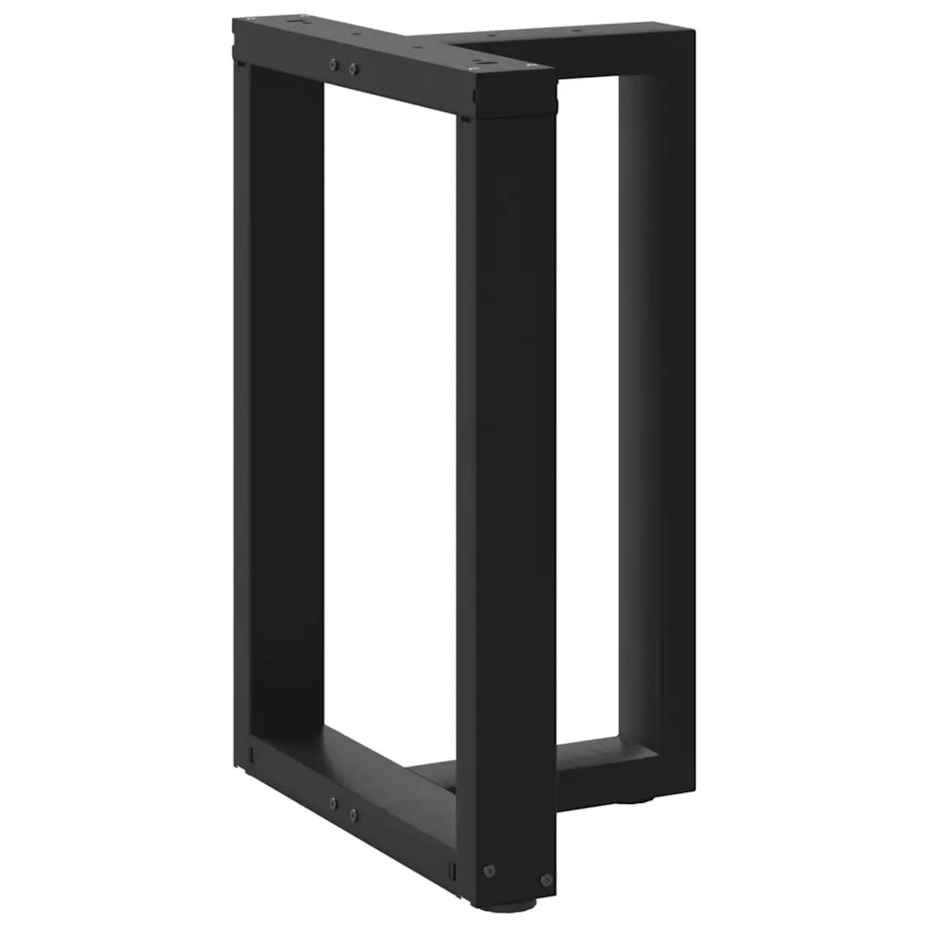 Gambe per tavolo da pranzo a forma di T 2 pz nere 60x35x(72-73) cm in acciaio 4013052
