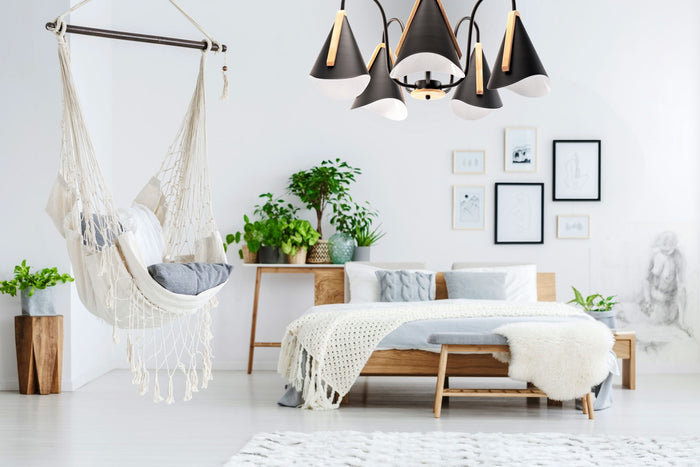 Plafoniera Scandinava A Cinque Bracci APP607-5C Nera