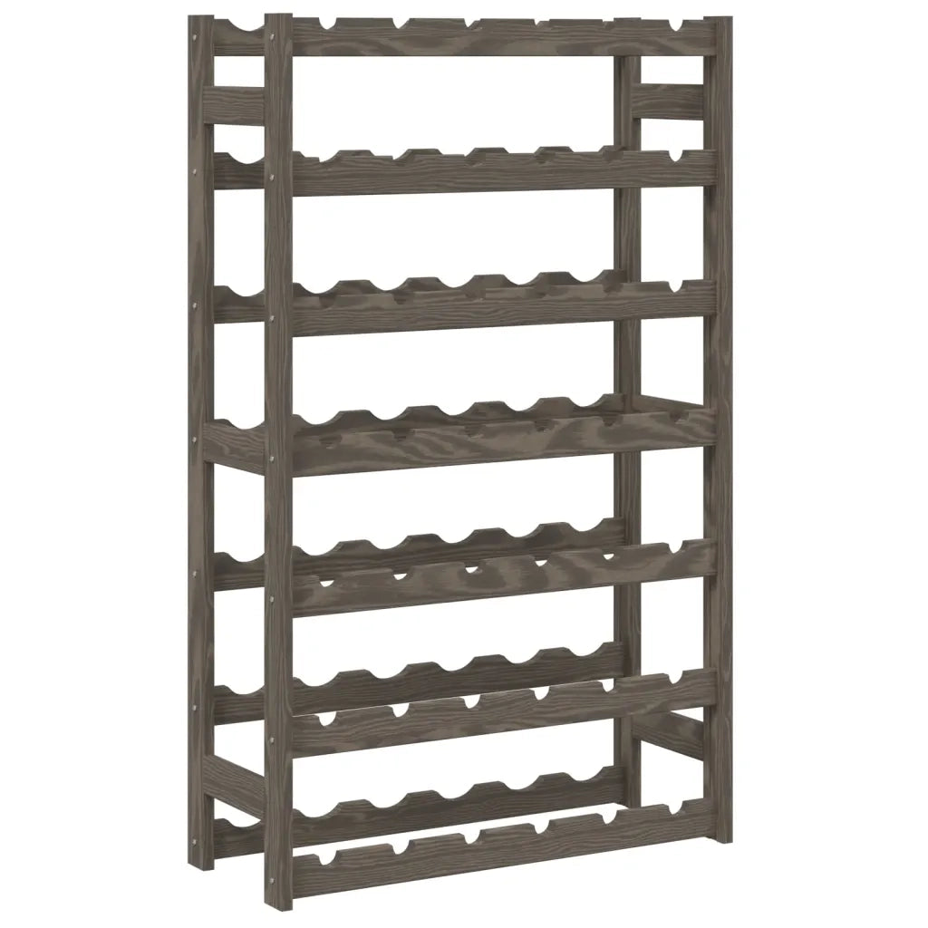 Portabottiglie per 42 Bottiglie Grigio Legno Massello di Pinocod mxl 131849