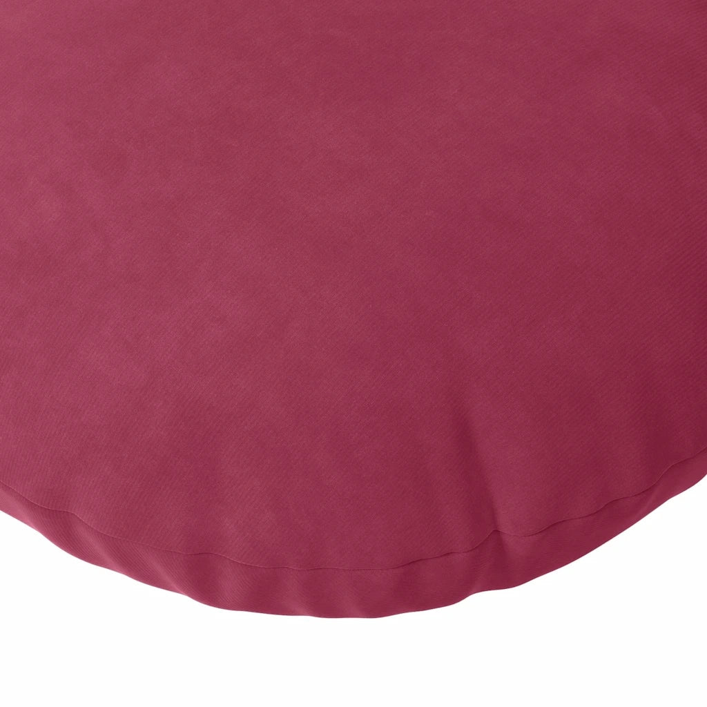Cuscini per Seduta 2 pcs Rosso Vino Ø 80 x 29 cm Velluto 42014253