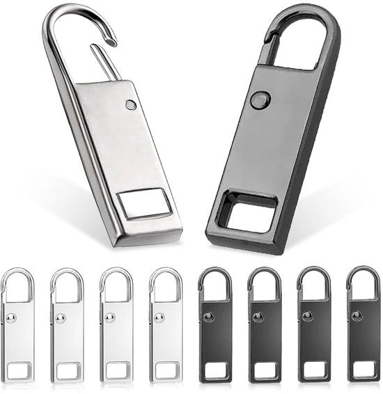 Ritssluiting da 10 pezzi - Fissaggio Ritssluiting sostitutivo - Raccordo in acciaio inossidabile - Manuale - Abbigliamento/Bagagli - Superficie liscia/Resistente agli spuntoni - Raccordo per la chiusura a righello