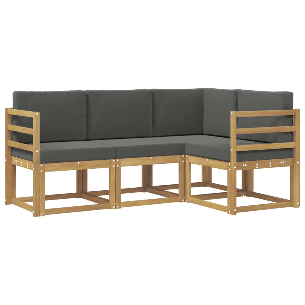 Set di divani da esterno 4 pz Bianco e Antracite 3387546