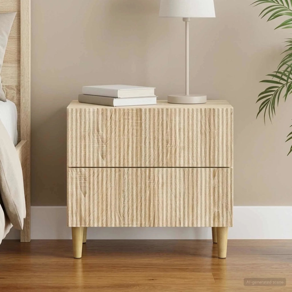 Armadio da Notte con cassetto Rovere Sonoma 62 x 34,5 x 48 cm 894547