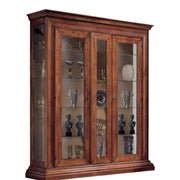 Vetrina classica 2 porte legno noce bassano 184x50x214 - Mobili 2G
