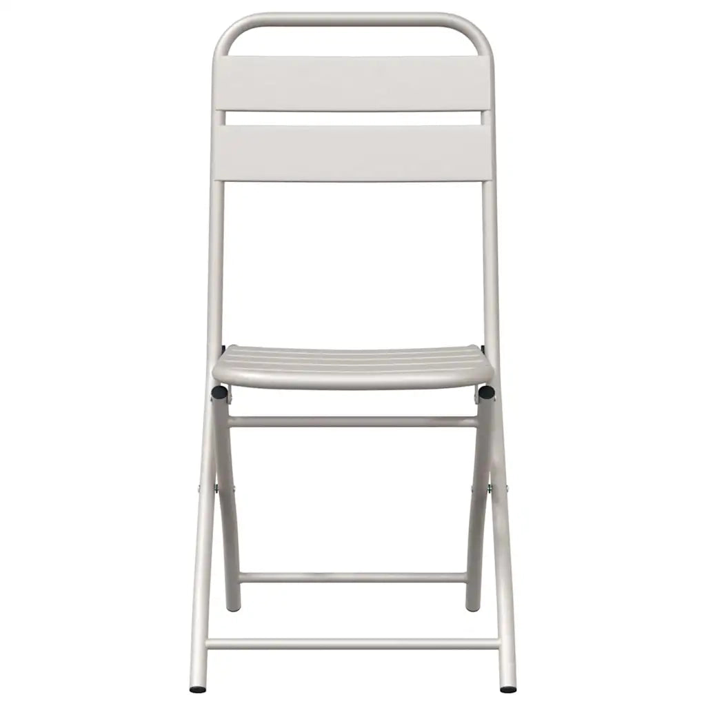Sedia Pieghevole da Giardino 2 pz | Sedie da Esterno Beige 42 x 52 x 82cm