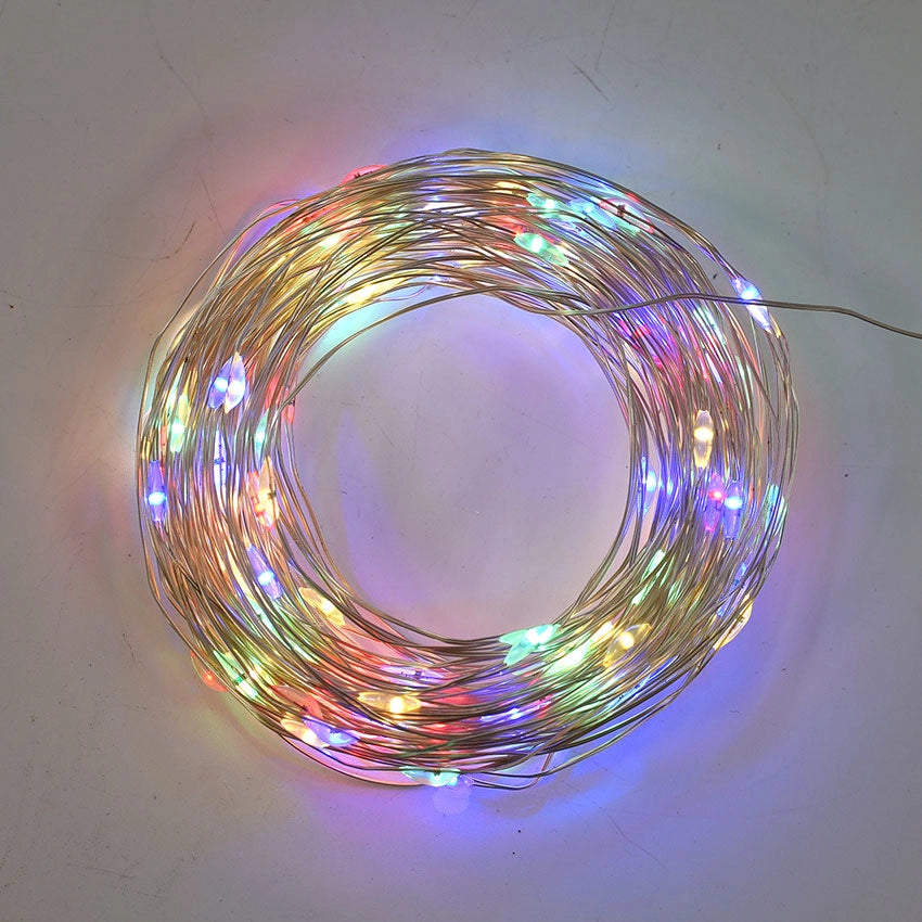 LUCI DI NATALE MULTICOLORE 150 MICRO LED A BATTERIA PER ESTERNO CON TELECOMANDO - 8 MODALITA' DI ILLUMINAZIONE