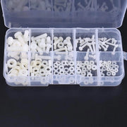 Assortimento di viti a 6 gumi 150 pezzi - Polyamide - M2/M2.5/M3/M4/M5 - Diverse dimensioni - Kit di viti e rondelle