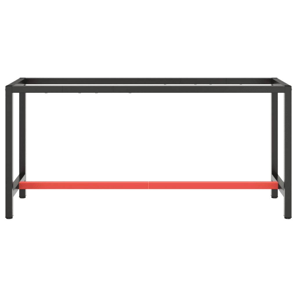 Telaio Banco da Lavoro Nero e Rosso Opaco 170x50x79 cm Metallo CFW4640905