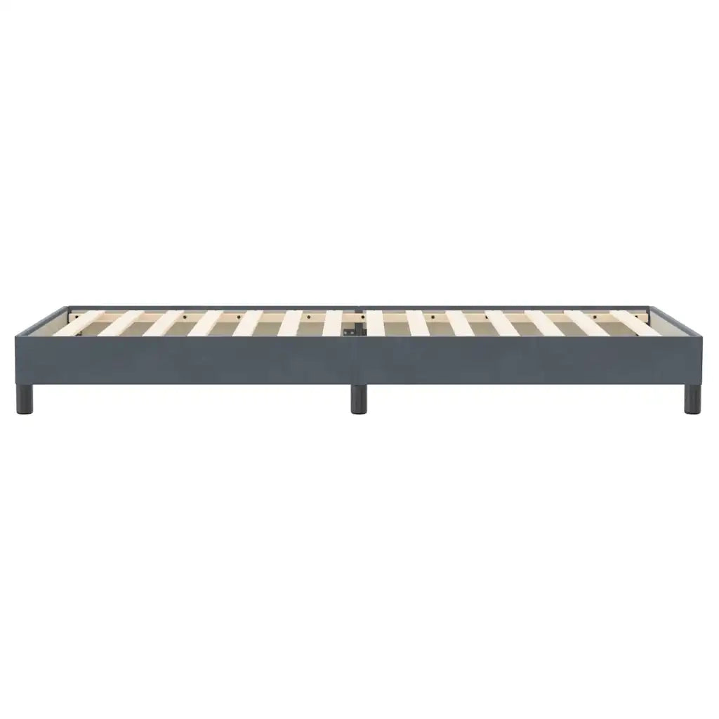 Letto a Molle senza Materasso-Struttura Letto Grigio Scuro 100x220 cm Velluto