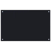 Paraschizzi da cucina nero con protezione antispruzzo 80 x 50 cm in vetro temperato nero 02_0046344