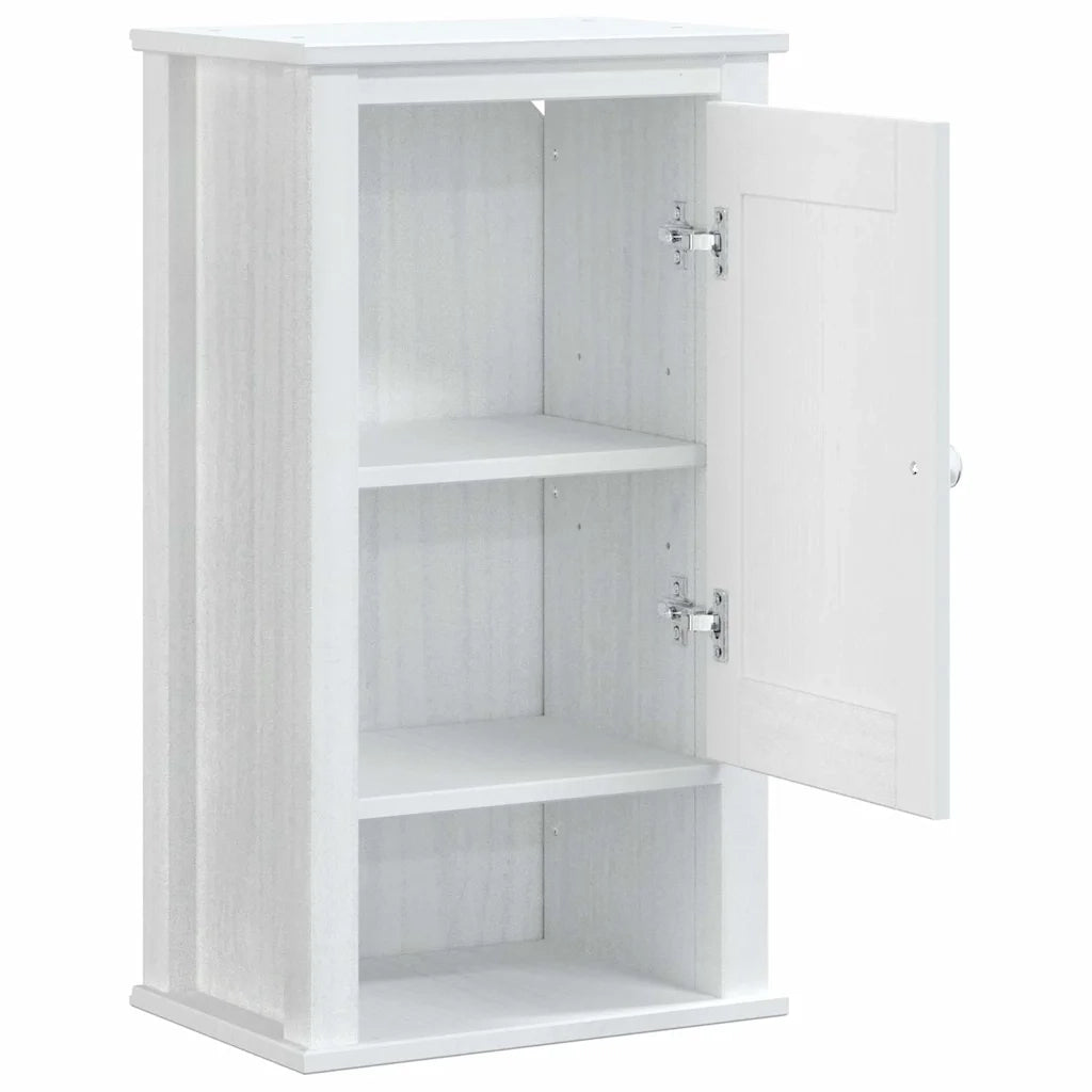 Mobile da Bagno | Armadio da bagno a Muro BERG Bianco 40x27x71,5 cm Massello Pino