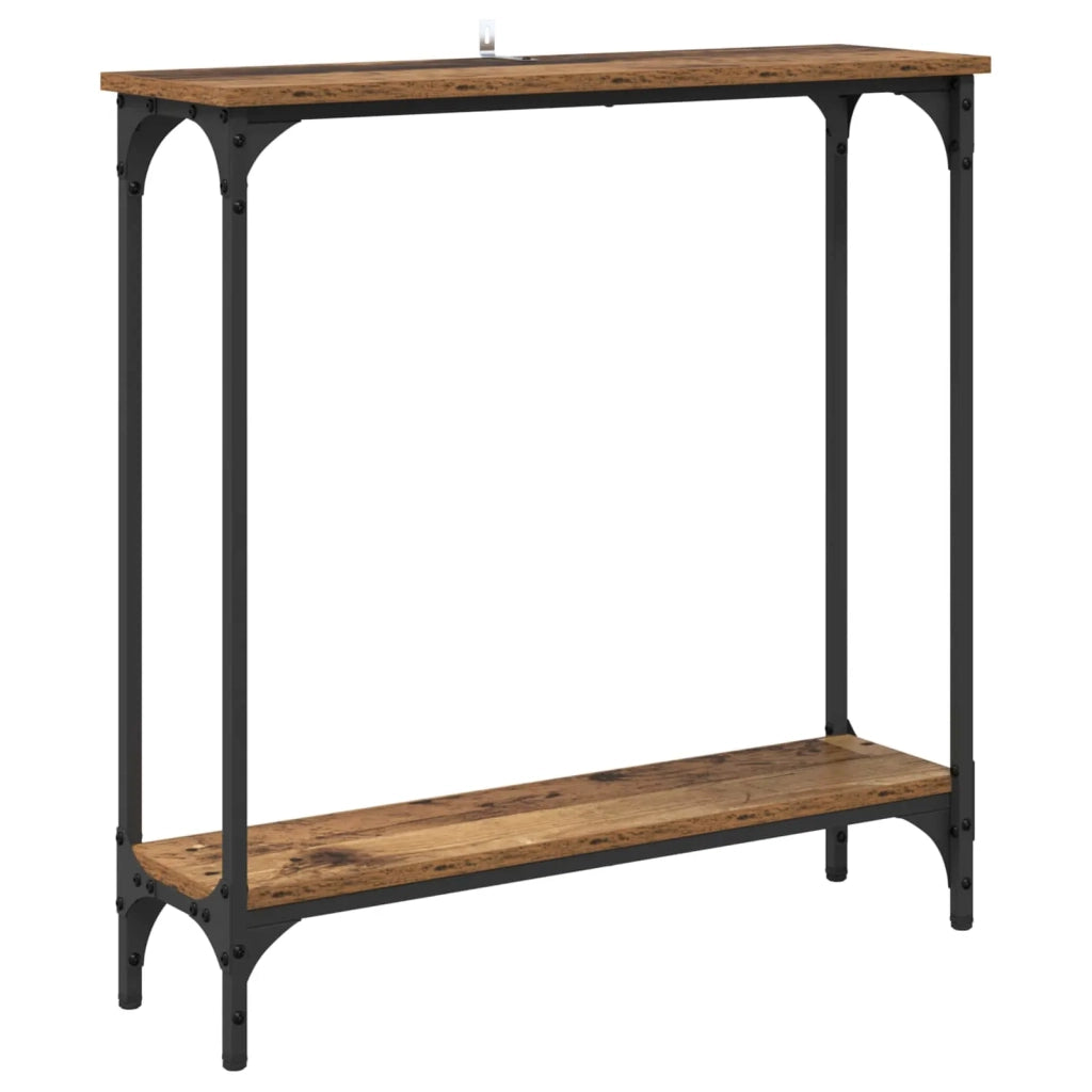 Tavolo consolle con lo scaffale Legno vecchio 75 x 22,5 x 75 cm 882193