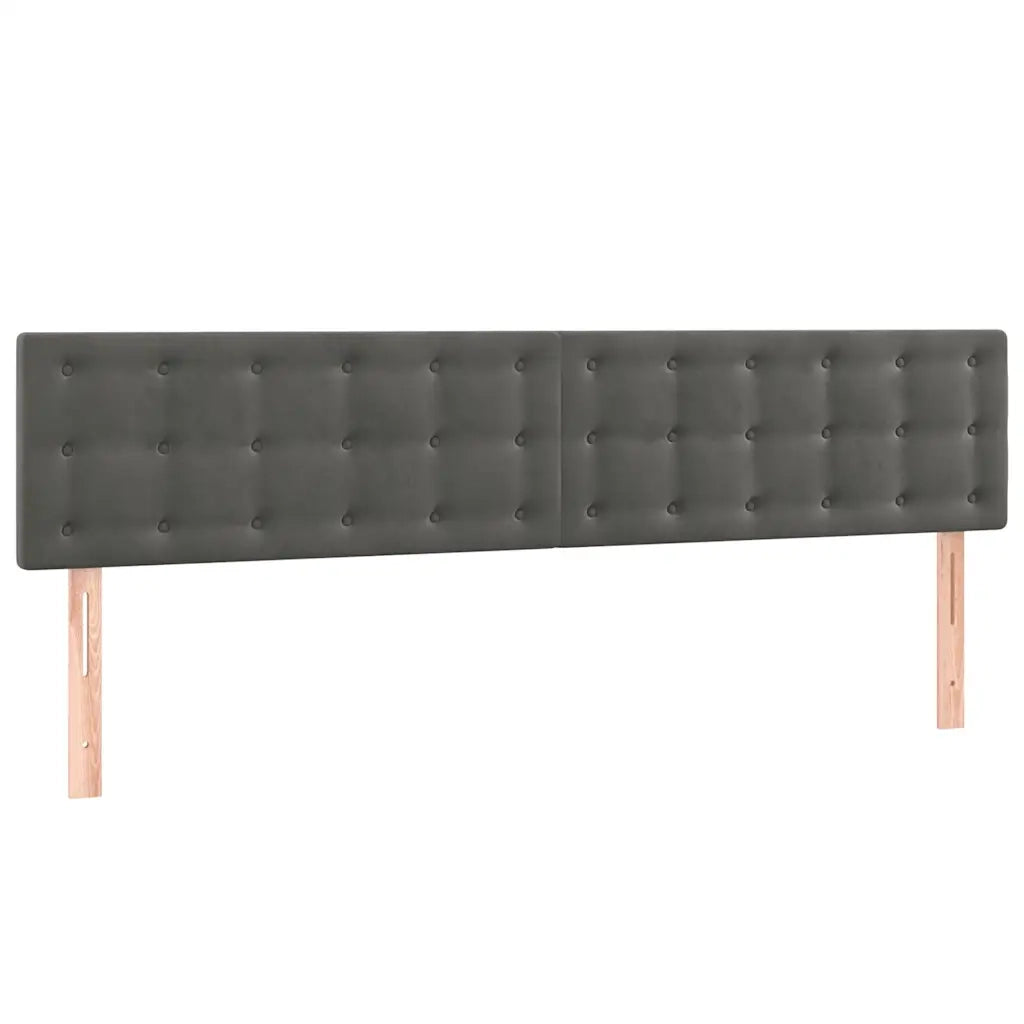Giroletto a Molle con Materasso Grigio Scuro 120x190 cm Velluto