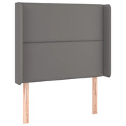 Testiera | Testata ad Orecchio Grigio 103x16x118/128cm in Similpelle