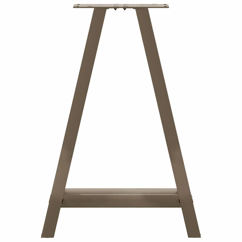 Set di 2 gambe per tavolo da pranzo a forma di A robuste e regolabili 60 x 72-73 cm design moderno acciaio nero 02_0057128