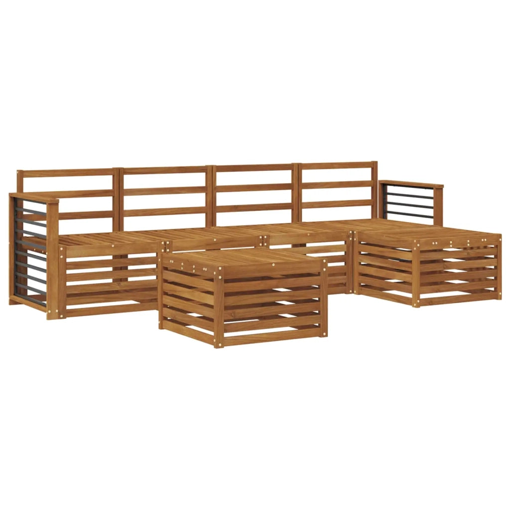 Set di divani da esterno 6 pz Naturale 3374699